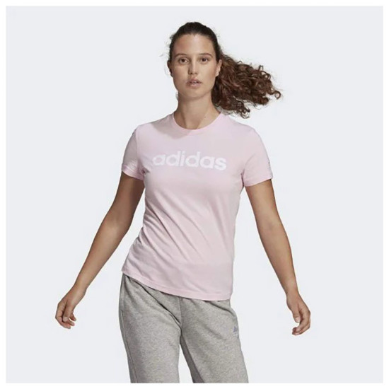 Adidas Γυναικεία κοντομάνικη μπλούζα Essentials Slim Logo Linear Tee